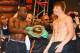 LAS VEGAS, NV - SEPTEMBER 13: Boxers Floyd Mayweather Jr. (L) offers Canelo Alvarez his championship belt during the official weigh-in for their bout at the MGM Grand Garden Arena on September 13, 2013 in Las Vegas, Nevada. The fighters will meet in a WBC/WBA 154-pound title fight on September 14 in Las Vegas. (Photo by Al Bello/Getty Images)