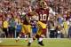 LANDOVER, MD - SEPTEMBER 09: Quarterback Robert Griffin III #10 of the Washington Redskins looks to pass from his own endzone in the second quarter agianst the Philadelphia Eagles at FedExField on September 9, 2013 in Landover, Maryland. (Photo by Rob Carr/Getty Images)