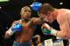 Sep 14, 2013; Las Vegas, NV, USA; Floyd Mayweather Jr. (blue gloves) and Canelo Alvarez battle it during their during their WBC and WBA super welterweight titles fight at MGM Grand Garden Arena. Mandatory Credit: Jayne Kamin-Oncea-USA TODAY Sports