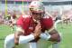 Sep 14, 2013; Tallahassee, FL, USA; Florida State Seminoles quarterback Jameis Winston (5) warms up before the start of the game against the Nevada Wolf Pack at Doak Campbell Stadium. Mandatory Credit: Melina Vastola-USA TODAY Sports
