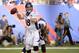Sep 15, 2013; East Rutherford, NJ, USA; Denver Broncos quarterback Peyton Manning (18) passes the ball during the first half against the New York Giants at MetLife Stadium. Mandatory Credit: Robert Deutsch-USA TODAY Sports