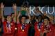 PRAGUE, CZECH REPUBLIC - AUGUST 30: Philipp Lahm of Bayern Munich lifts the trophy as he celebrates with his team mates during the UEFA Super Cup between Bayern Muenchen and Chelsea at Stadion Eden on August 30, 2013 in Prague, Czech Republic. (Photo by Shaun Botterill/Getty Images)