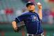 ARLINGTON, TX - APRIL 10: Matt Moore #55 of the Tampa Bay Rays throw in the first inning against the Texas Rangers at Rangers Ballpark in Arlington on April 10, 2013 in Arlington, Texas. (Photo by Rick Yeatts/Getty Images)