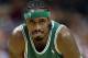 CHARLOTTE, NC - NOVEMBER 5: Ricky Davis #12 of the Boston Celtics looks on during a game against the Charlotte Bobcats on opening night at the Charlotte Coliseum on November 5, 2005 in Charlotte, North Carolina. The Bobcats won 107-105. (Photo by Craig Jones/Getty Images)