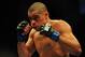 Jul 21, 2012; Calgary, AB, CANADA; Renan Barao during the interim bantamweight title bout of UFC 149 against Urijah Faber (not pictured) at the Scotiabank Saddledome. Mandatory Credit: Anne-Marie Sorvin-USA TODAY Sports