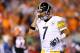 CINCINNATI, OH - SEPTEMBER 16: Quarterback Ben Roethlisberger #7 of the Pittsburgh Steelers reacts in the first half while taking on the Cincinnati Bengals at Paul Brown Stadium on September 16, 2013 in Cincinnati, Ohio. (Photo by Andy Lyons/Getty Images)