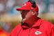 JACKSONVILLE, FL - SEPTEMBER 08: Kansas City Chiefs head coach Andy Reid looks on during a game against the Jacksonville Jaguars at EverBank Field on September 8, 2013 in Jacksonville, Florida. (Photo by Mike Ehrmann/Getty Images)