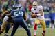 SEATTLE, WA - SEPTEMBER 15: Quarterback Colin Kaepernick #7 of the San Francisco 49ers rushes against the Seattle Seahawks at CenturyLink Field on September 15, 2013 in Seattle, Washington. (Photo by Otto Greule Jr/Getty Images)