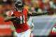Sep 15, 2013; Atlanta, GA, USA; Atlanta Falcons wide receiver Julio Jones (11) makes a catch for a touchdown with coverage by St. Louis Rams cornerback Janoris Jenkins (21) in the first quarter at the Georgia Dome. Mandatory Credit: Daniel Shirey-USA TODAY Sports