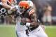 CLEVELAND, OH - SEPTEMBER 8: Running back Trent Richardson #33 of the Cleveland Browns runs for a gain during the first half against the Miami Dolphins at First Energy Stadium on September 8, 2013 in Cleveland, Ohio. (Photo by Jason Miller/Getty Images)