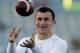 COLLEGE STATION, TX - NOVEMBER 24: Texas A&M Aggies quarterback Johnny Manziel #2 works out during warmups prior to the start of the game against the Missouri Tigers at Kyle Field on November 24, 2012 in College Station, Texas. (Photo by Scott Halleran/Getty Images)