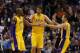 Jan. 30, 2013; Phoenix, AZ, USA: Los Angeles Lakers guard Kobe Bryant (left), forward Pau Gasol (center) and guard Steve Nash against the Phoenix Suns at the US Airways Center. Mandatory Credit: Mark J. Rebilas-USA TODAY Sports