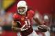 GLENDALE, AZ - SEPTEMBER 15: Wide receiver Larry Fitzgerald #11 of the Arizona Cardinals runs with the football after a reception during the NFL game against the Detroit Lions at the University of Phoenix Stadium on September 15, 2013 in Glendale, Arizona. (Photo by Christian Petersen/Getty Images)