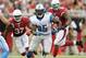 GLENDALE, AZ - SEPTEMBER 15: Running back Joique Bell #35 of the Detroit Lions rushes the football against the Arizona Cardinals during the NFL game at the University of Phoenix Stadium on September 15, 2013 in Glendale, Arizona. The Carindals defeated the Lions 25-21. (Photo by Christian Petersen/Getty Images)