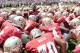 Sep 14, 2013; Tallahassee, FL, USA; Florida State Seminoles players huddle and get ready before the start of the game against the Nevada Wolf Pack at Doak Campbell Stadium. Mandatory Credit: Melina Vastola-USA TODAY Sports