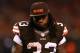 Aug 15, 2013; Cleveland, OH, USA; Cleveland Browns running back Trent Richardson (33) during a preseason game against the Detroit Lions at FirstEnergy Stadium. Mandatory Credit: Andrew Weber-USA TODAY Sports