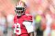 SAN FRANCISCO, CA - SEPTEMBER 22: Aldon Smith #99 of the San Francisco 49ers looks on during warm-ups against the Indianapolis Colts at Candlestick Park on September 22, 2013 in San Francisco, California. (Photo by Jed Jacobsohn/Getty Images)