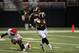 August 18, 2012; St. Louis, MO, USA; St. Louis Rams running back Isaiah Pead (24) rushes as Kansas City Chiefs wide receiver Jeremy Horne (11) defends in the second half at the Edward Jones Dome. The Rams won 31-17. Mandatory Credit: Jeff Curry-USA TODAY Sports