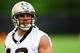 METAIRIE, LA - MAY 23: Lance Moore #16 of the New Orleans Saints leaves the field following OTA's, organized team activities, at the Saints training facility on May 23, 2013 in Metairie, Louisiana. (Photo by Stacy Revere/Getty Images)