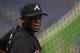 MIAMI, FL - SEPTEMBER 09: Justin Upton #8 of the Atlanta Braves takes batting practice before playing against the Miami Marlins at Marlins Park on September 9, 2013 in Miami, Florida. (Photo by Marc Serota/Getty Images)