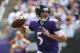 BALTIMORE, MD - SEPTEMBER 15: Quarterback Joe Flacco #5 of the Baltimore Ravens looks to pass against the Cleveland Browns at M&T Bank Stadium on September 15, 2013 in Baltimore, Maryland. (Photo by Rob Carr/Getty Images)