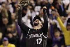 Lot Detail - Lot of (5) Todd Helton Signed Colorado Rockies Jerseys and Bat  & Dante Bichette Signed OML Selig Baseballs (JSA & Beckett)