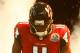 Dec 16, 2012; Atlanta, Georgia, USA; Atlanta Falcons wide receiver Julio Jones (11) takes the field before the game at The Georgia Dome. The Falcons defeated the Giants 34-0. Mandatory Credit: Josh D. Weiss-USA TODAY Sports