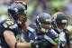 SEATTLE, WA - SEPTEMBER 22: Tight end Zach Miller #86 of the Seattle Seahawks celebrates with quarterback Russell Wilson #3 after scoring his second touchdown against the Jacksonville Jaguars at CenturyLink Field on September 22, 2013 in Seattle, Washington. (Photo by Otto Greule Jr/Getty Images)