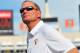 September 22, 2012; Los Angeles, CA, USA; Southern California Trojans athletic director Pat Haden watches game action against the California Golden Bears during the first half at the Los Angeles Memorial Coliseum. Mandatory Credit: Gary A. Vasquez-USA TODAY Sports