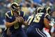 ARLINGTON, TX - SEPTEMBER 22: Sam Bradford #8 of the St. Louis Rams throws against the Dallas Cowboys at AT&T Stadium on September 22, 2013 in Arlington, Texas. (Photo by Ronald Martinez/Getty Images)