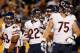 PITTSBURGH, PA - SEPTEMBER 22: Matt Forte #22 of the Chicago Bears celebrates with teammates after scoring a touchdown during a game against the Pittsburgh Steelers at Heinz Field on September 22, 2013 in Pittsburgh, Pennsylvania. (Photo by Gregory Shamus/Getty Images)