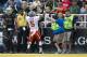 WACO, TX - DECEMBER 1: Josh Stewart #5 of the Oklahoma State University Cowboys celebrates a 15 yard touchdown reception against the Baylor University Bears on December 1, 2012 at Floyd Casey Stadium in Waco, Texas. (Photo by Cooper Neill/Getty Images)