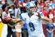 Sep 22, 2013; Landover, MD, USA; Detroit Lions quarterback Matthew Stafford (9) attempts a pass against the Washington Redskins during the first half at FedEX Field. Mandatory Credit: Brad Mills-USA TODAY Sports
