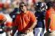 CHARLOTTESVILLE, VA - SEPTEMBER 7: Virginia Cavaliers head coach Mike London looks on during the game against the Oregon Ducks at Scott Stadium on September 7, 2013 in Charlottesville, Virginia. Oregon won 59-10. (Photo by Joe Robbins/Getty Images)