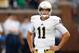 ANN ARBOR, MI - SEPTEMBER 07: Tommy Rees #11 of the Notre Dame Fighting Irish gets ready to take on the Wolverines at Michigan Stadium on September 7, 2013 in Ann Arbor, Michigan. (Photo by Gregory Shamus/Getty Images)