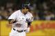 Oct 1, 2012; Bronx, NY, USA; New York Yankees center fielder Curtis Granderson (14) rounds the bases on his two run home run during the second inning against the Boston Red Sox at Yankee Stadium. Mandatory Credit: Anthony Gruppuso-USA TODAY Sports