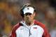 Sep 28, 2013; Tempe, AZ, USA; USC Trojans head coach Lane Kiffin reacts during the first half against the Arizona State Sun Devils at Sun Devil Stadium. Mandatory Credit: Matt Kartozian-USA TODAY Sports
