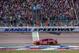 Apr 21, 2013; Kansas City, KS, USA; NASCAR Sprint Cup Series driver Matt Kenseth (20) crosses the finish line to win the STP 400 at Kansas Speedway. Mandatory Credit: Jasen Vinlove-USA TODAY Sports