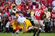 ATHENS, GA - SEPTEMBER 28: Justin Scott-Wesley #86 of the Georgia Bulldogs catche a pass against D. J. Weiter #31 and Tre'Davious White #16 of the LSU Tigers at Sanford Stadium on September 28, 2013 in Athens, Georgia. (Photo by Scott Cunningham/Getty Images)