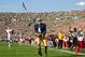 Sep 28, 2013; South Bend, IN, USA; Notre Dame Fighting Irish running back George Atkinson III (4) crosses the goal line for a touchdown in the third quarter against the Oklahoma Sooners at Notre Dame Stadium. Oklahoma won 35-21. Mandatory Credit: Matt Cashore-USA TODAY Sports