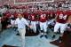 TUSCALOOSA, AL - SEPTEMBER 28: Head coach Nick Saban of the Alabama Crimson Tide walks his team onto the field to face the Mississippi Rebels at Bryant-Denny Stadium on September 28, 2013 in Tuscaloosa, Alabama. (Photo by Kevin C. Cox/Getty Images)