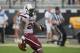 Sep 28, 2013; Orlando, FL, USA; South Carolina Gamecocks running back Mike Davis (28) scores a touchdown during the second half of the game against the UCF Knights at Bright House Networks Stadium. Mandatory Credit: Rob Foldy-USA TODAY Sports