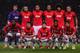 MANCHESTER, ENGLAND - SEPTEMBER 17: The Manchester United players line up for a team photo prior to the UEFA Champions League Group A match between Manchester United and Bayer Leverkusen at Old Trafford on September 17, 2013 in Manchester, England. (Photo by Michael Regan/Getty Images)