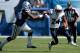 Sep 29, 2013; San Diego, CA, USA; San Diego Chargers running back Ryan Mathews (24) tries to run past Dallas Cowboys outside linebacker Bruce Carter (54) during first half action at Qualcomm Stadium. Mandatory Credit: Robert Hanashiro-USA TODAY Sports