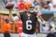 CLEVELAND, OH - SEPTEMBER 29: Quarterback Brian Hoyer #6 of the Cleveland Browns looks for a pass during the first half against the Cincinnati Bengals at FirstEnergy Stadium on September 29, 2013 in Cleveland, Ohio. (Photo by Jason Miller/Getty Images)