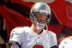 TAMPA, FL - SEPTEMBER 29: Mike Glennon #8 of the Tampa Bay Buccaneers waits to be introduced as the starting quarterback before the start of the game against the Arizona Cardinals at Raymond James Stadium on September 29, 2013 in Tampa, Florida. ( Photo by Scott Iskowitz/Getty Images)