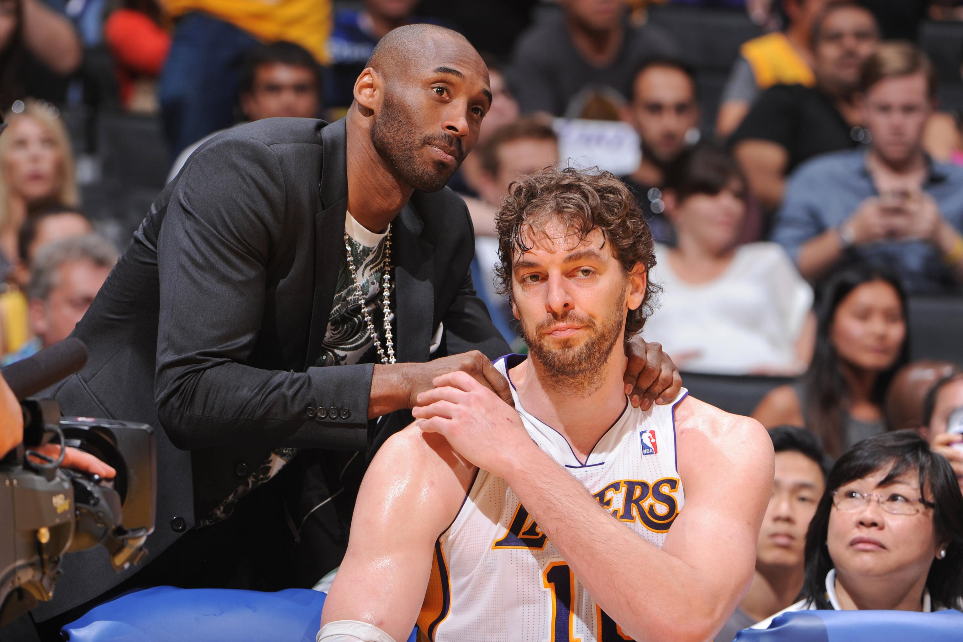 Pau Gasol will forever live by Kobe Bryant's side as the Lakers retire his #16  jersey