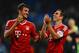 MANCHESTER, ENGLAND - OCTOBER 02: Thomas Muller and Philipp Lahm of FC Bayern Muenchen celebrates during the UEFA Champions League Group D match between Manchester City and FC Bayern Muenchen at Etihad Stadium on October 2, 2013 in Manchester, England. (Photo by Laurence Griffiths/Getty Images)