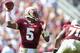 TALLAHASSEE, FL - OCTOBER 5: Jameis Winston #5 of the Florida State Seminoles winds up for a pass against the Maryland Terrapins during the first half on October 5, 2013 at Doak Campbell Stadium in Tallahassee, Florida. The Seminoles went to beat the Terrapins 63-0. (Photo by Jeff Gammons/Getty Images)