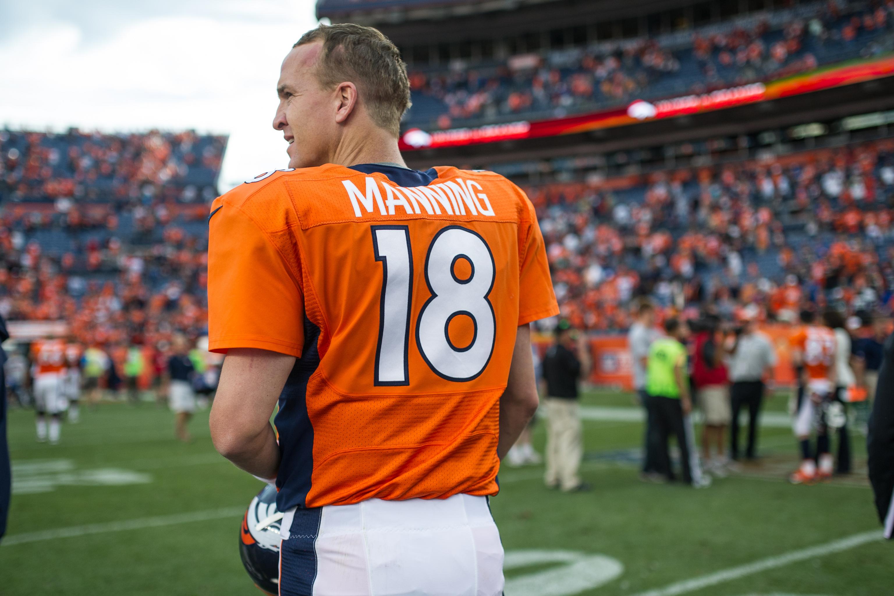 Now a Bronco, Manning says hello to his new team